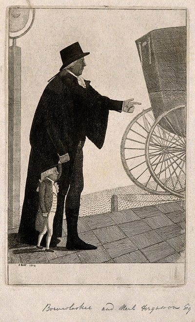Jozef Boruwlaski, a Dwarf, and Neil Fergusson by John Kay